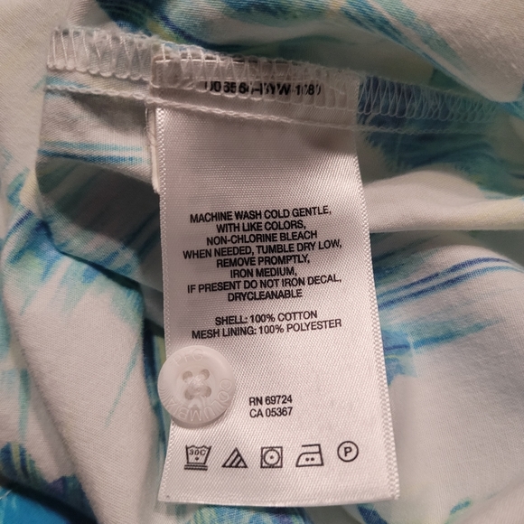 Columbia Performance Fishing Gear Short-sleeve Btn-dwn Shirt Sz Small White Blue - Picture 5 of 6